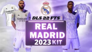 Real Madrid 2023 Kits for DLS 22 FTS