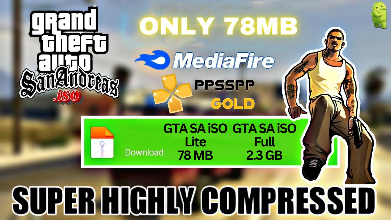GTA San Andreas PPSSPP iSO for Android & iOS Download