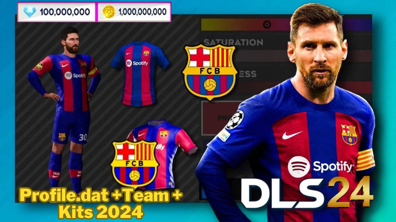 DLS 24 APK Barcelona Kits 2024 Download