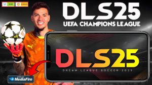 Download DLS 25 APK MOD UCL for Dream League Soccer 2025! Enjoy unlimited coins, diamonds